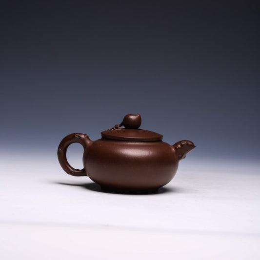 Longevity Peach Yixing Teapot by Lu Shixing, Lao Zi Ni Clay, 330ml (Decorative Style) - Yixing Teaware