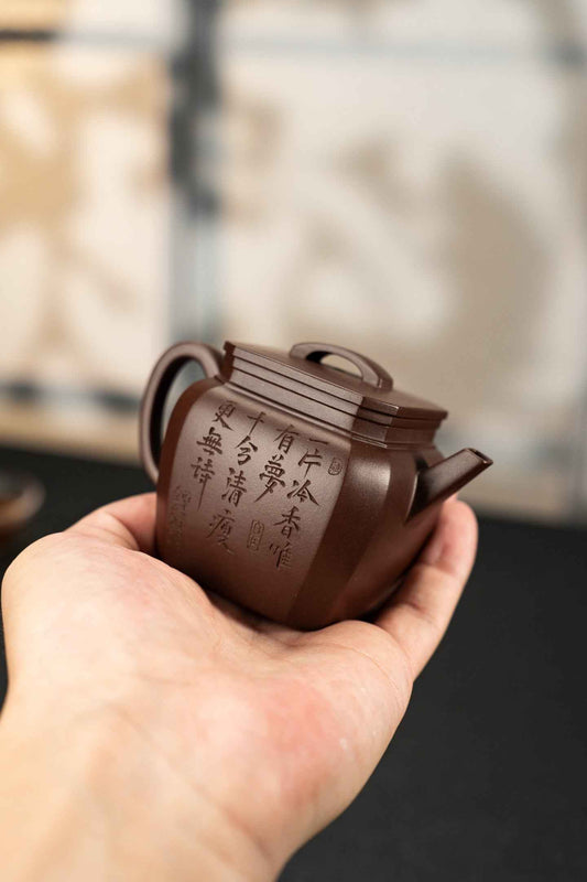 Jing Fang Plum Blossom Di Cao Qing Teapot – 150ml