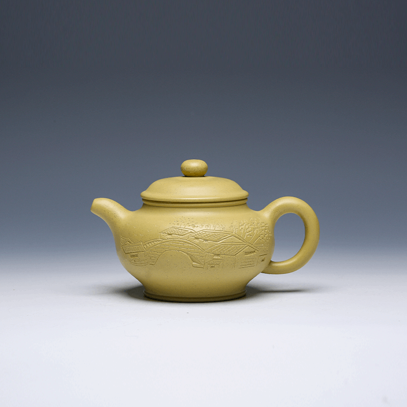 Jiang Nan Yan Yu Fanggu Yixing Zisha Teapot, Duan Ni Clay, 400ml
