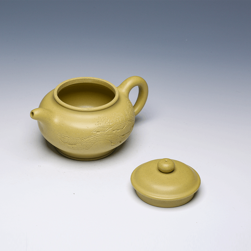 Jiang Nan Yan Yu Fanggu Yixing Zisha Teapot, Duan Ni Clay, 400ml
