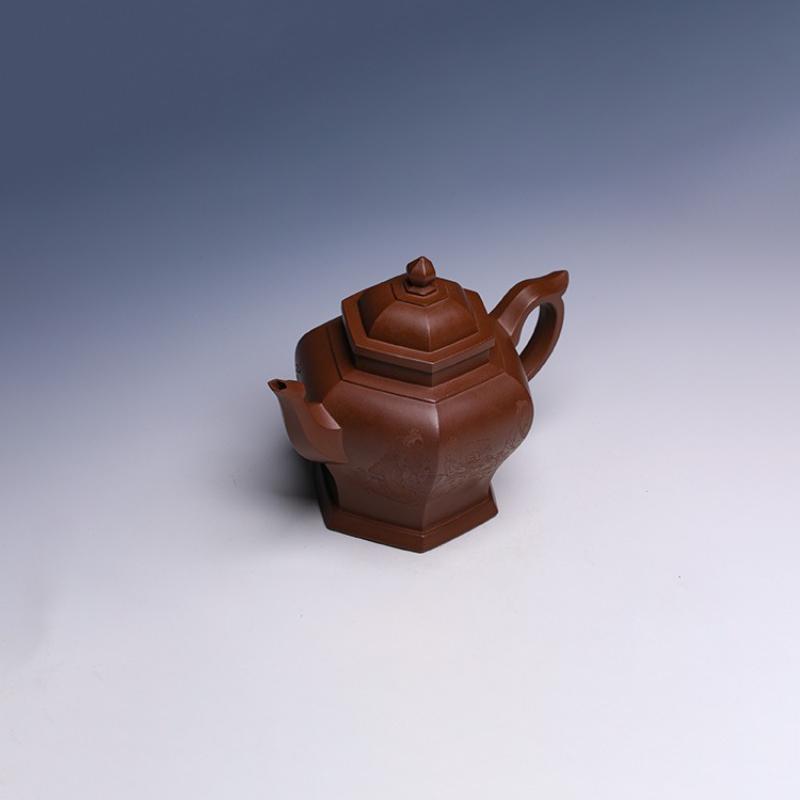 Liu Fang Gong Deng Yixing Teapot, Zi Ni Clay, 500ml - Yixing Teaware