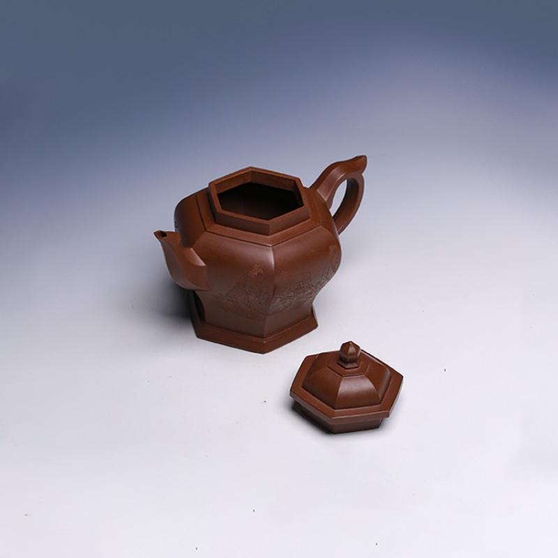 Liu Fang Gong Deng Yixing Teapot, Zi Ni Clay, 500ml - Yixing Teaware