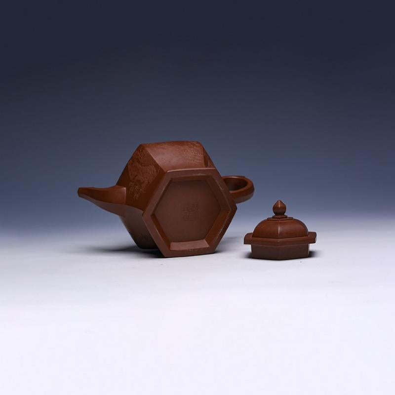 Liu Fang Gong Deng Yixing Teapot, Zi Ni Clay, 500ml - Yixing Teaware