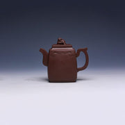 Square Yixing Teapot, Zi Ni Clay, 330ml - Traditional Design
