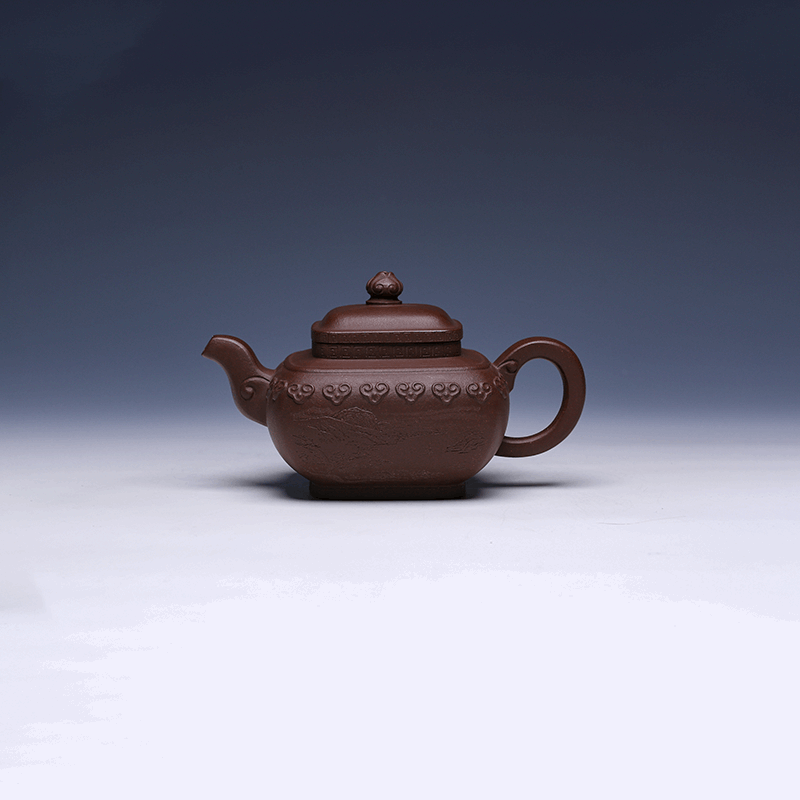 Traditional Yixing Teapot, Zisha Clay, 370ml (Decorative Style)