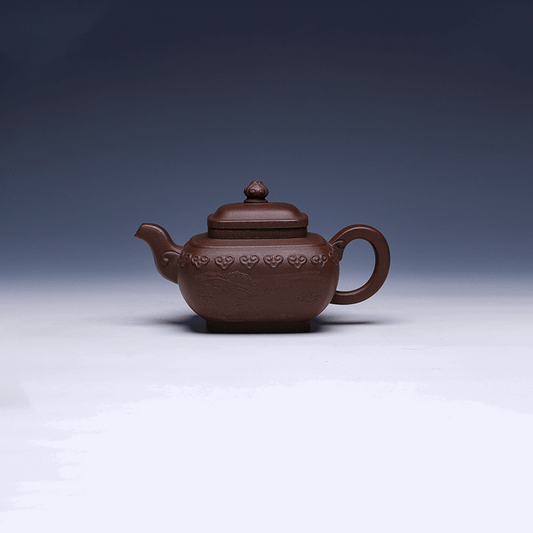 Traditional Yixing Teapot, Zisha Clay, 370ml (Decorative Style)