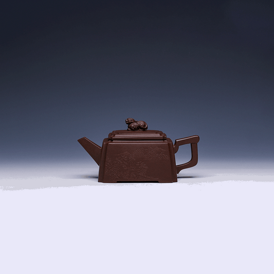 Traditional Yixing Teapot, Zi Ni Clay, 470ml (Eight-Sided Form)