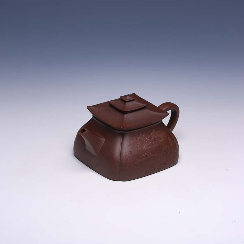 Traditional Yixing Teapot, Zi Ni Clay, 270ml (Decorative Form) - Yixing Teaware