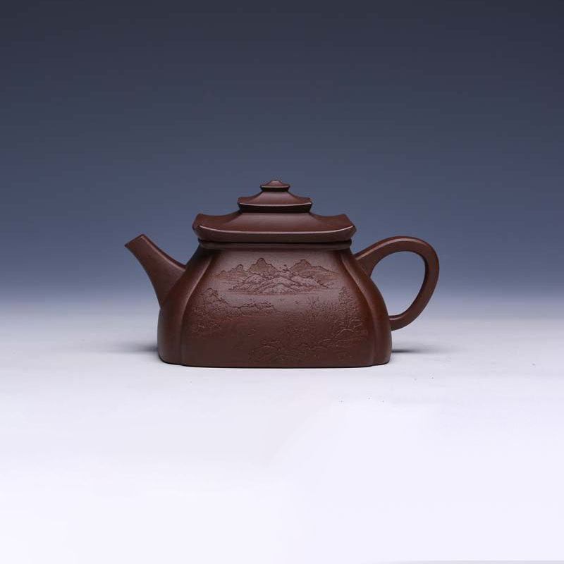 Traditional Yixing Teapot, Zi Ni Clay, 270ml (Decorative Form) - Yixing Teaware