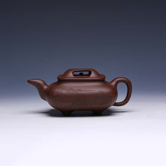 Traditional Yixing Teapot, Zi Ni Clay, 470ml (Rounded Form) - Yixing Teaware