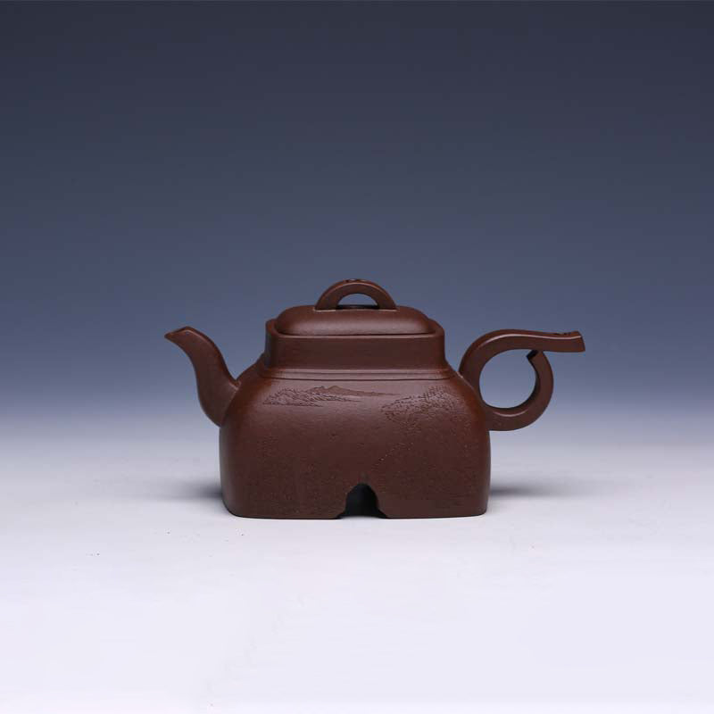 Traditional Yixing Teapot, Zi Ni Clay, 300ml (Minimal Form) - Yixing Teaware