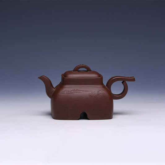 Traditional Yixing Teapot, Zi Ni Clay, 300ml (Minimal Form) - Yixing Teaware