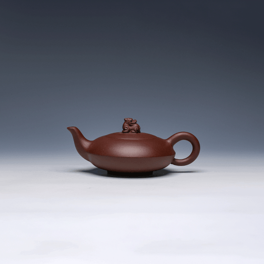 He Huan Yixing Zisha Teapot with Sculpted Lid, Zi Ni Clay, 250ml