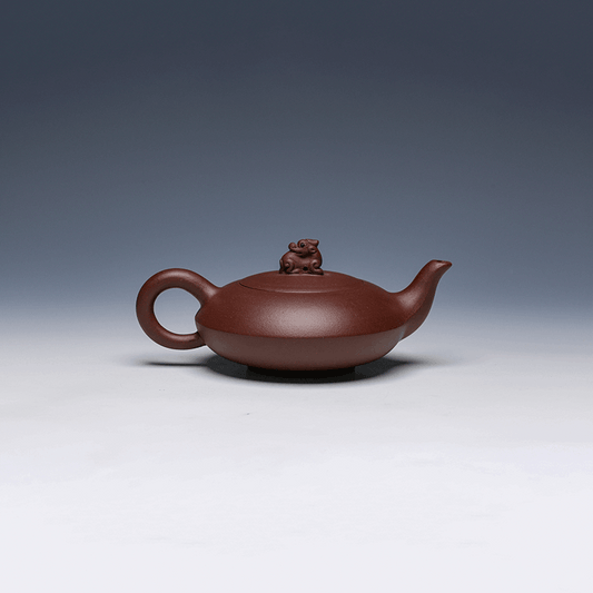He Huan Yixing Zisha Teapot with Sculpted Lid, Zi Ni Clay, 250ml