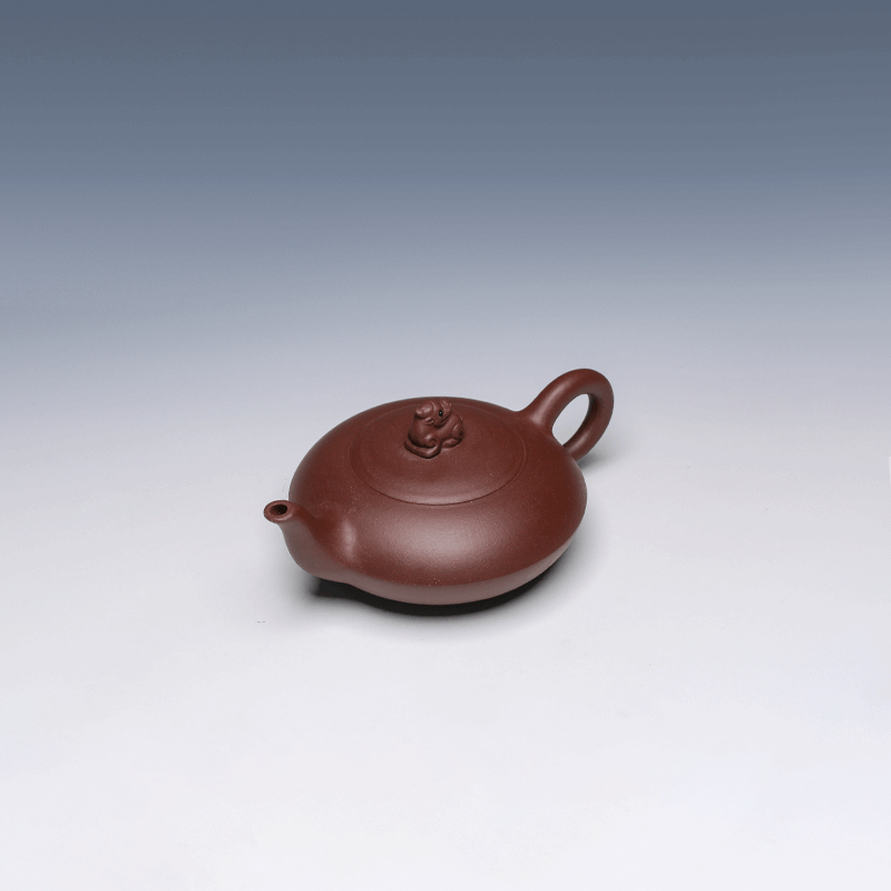 He Huan Yixing Zisha Teapot with Sculpted Lid, Zi Ni Clay, 250ml