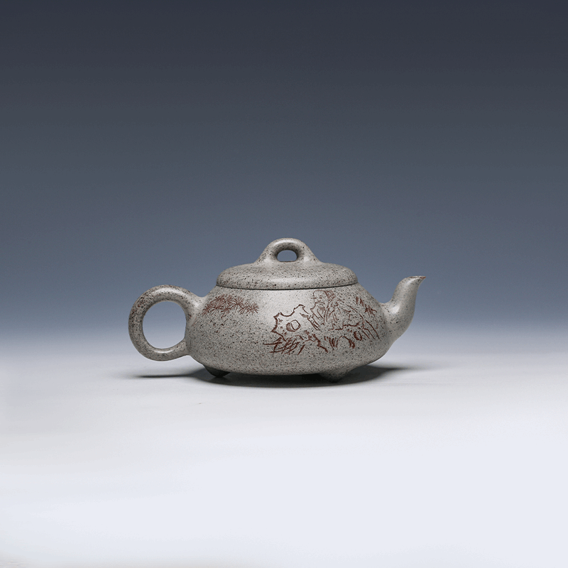 Yixing Teapot with Unique Speckled Clay, 280ml