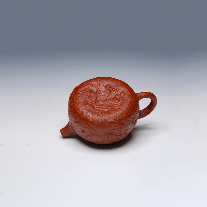 Yixing Teapot, Da Hong Pao Clay, 250ml - Dragon & Phoenix