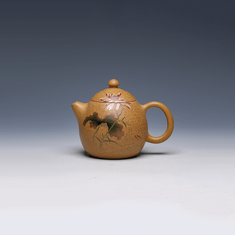 Yixing Teapot, Duan Ni Clay, 260ml - Lotus Design
