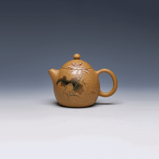 Yixing Teapot, Duan Ni Clay, 260ml - Lotus Design