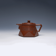 Yixing Teapot, Di Cao Qing Clay, 400ml - Geometric Design