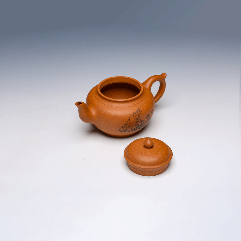 Yixing Teapot, Duan Ni Clay, 350ml - Hand-Carved
