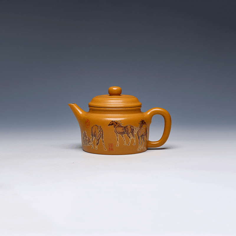 Yixing Teapot, Duan Clay, 300ml - Horse Design