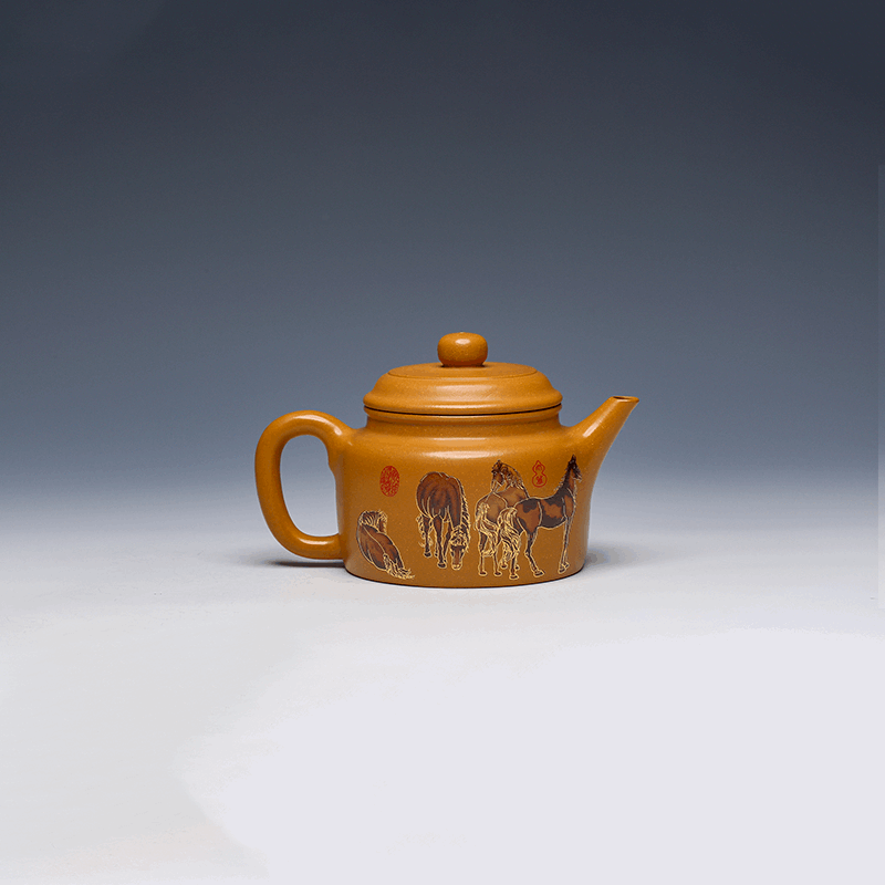 Yixing Teapot, Duan Clay, 300ml - Horse Design