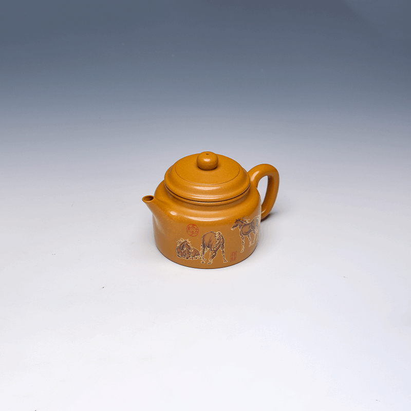 Yixing Teapot, Duan Clay, 300ml - Horse Design