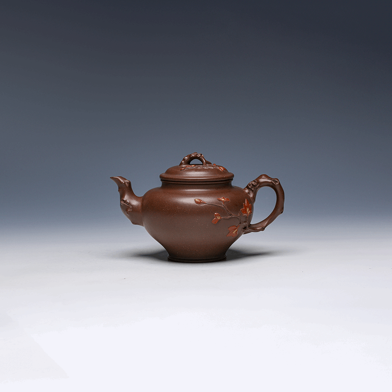 Yixing Teapot, Zisha Clay, 300ml - Floral Design