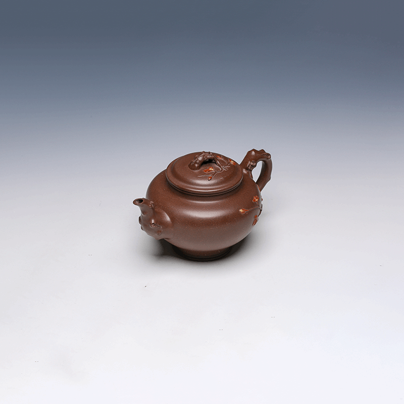 Yixing Teapot, Zisha Clay, 300ml - Floral Design