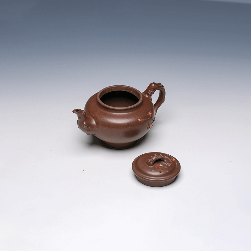 Yixing Teapot, Zisha Clay, 300ml - Floral Design