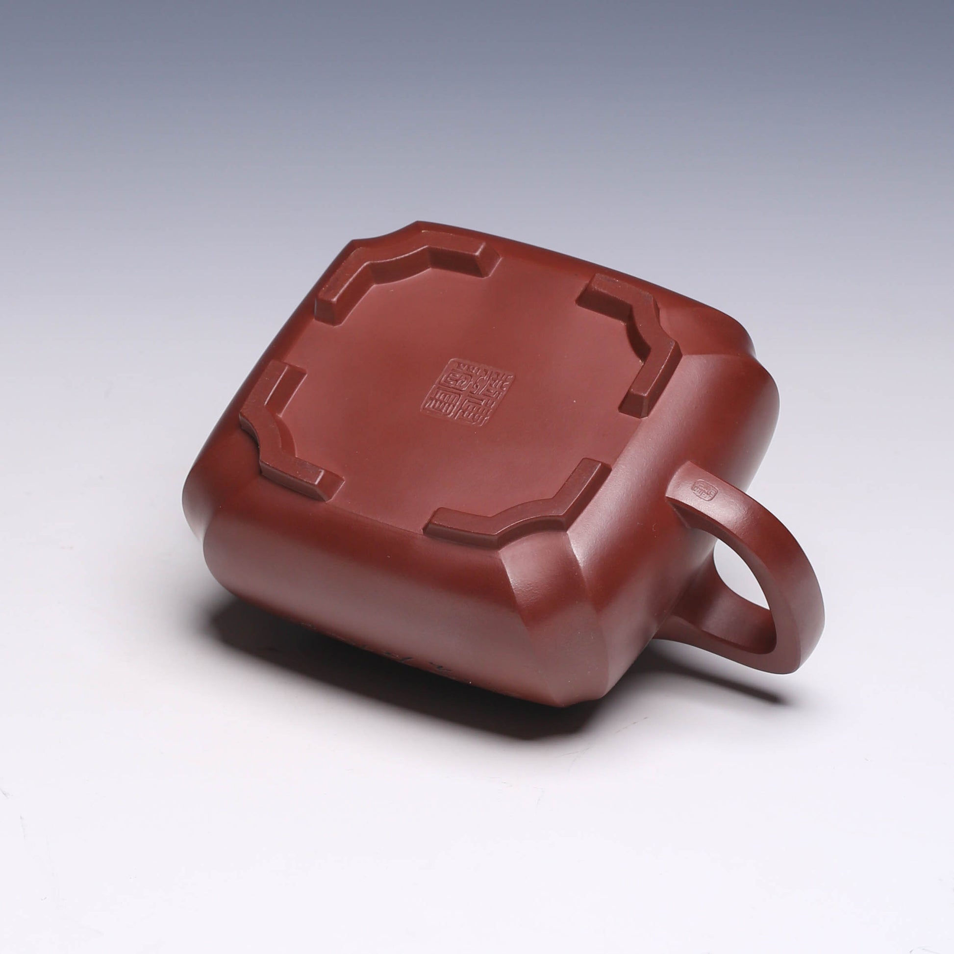 Rare Square Stone Yixing Teapot by Jiang Jianjun, Long Xue Sha Clay, 450ml - Yixing Teaware