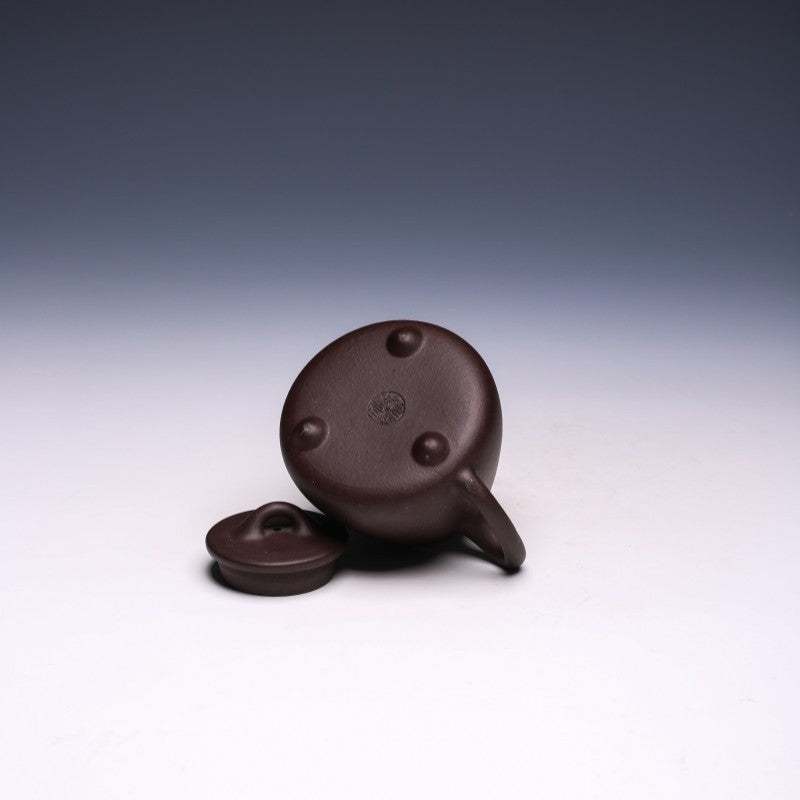 Engraved Jing Zhou Shi Piao Yixing Teapot by Lu Shixing, Wen Ge Zi Ni Clay, 230ml - Yixing Teaware