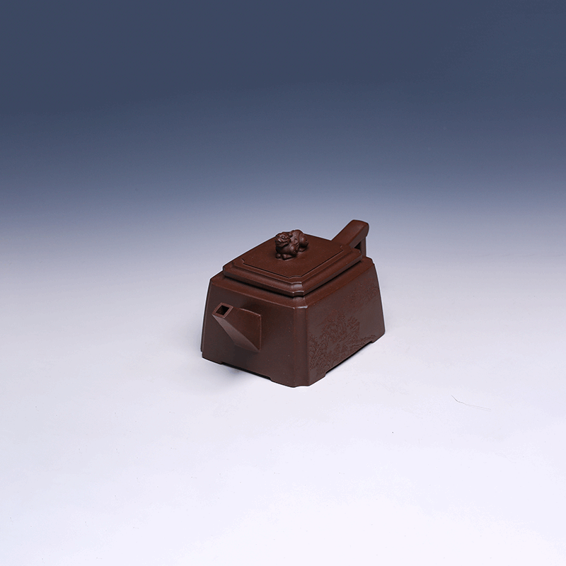 Traditional Yixing Teapot, Zi Ni Clay, 470ml (Eight-Sided Form)
