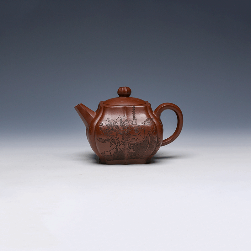 Yixing Teapot, Zisha Clay, 320ml - Lotus