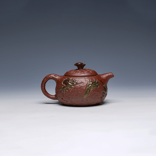 Yixing Teapot, Zisha Clay, 200ml - Sculpted Texture