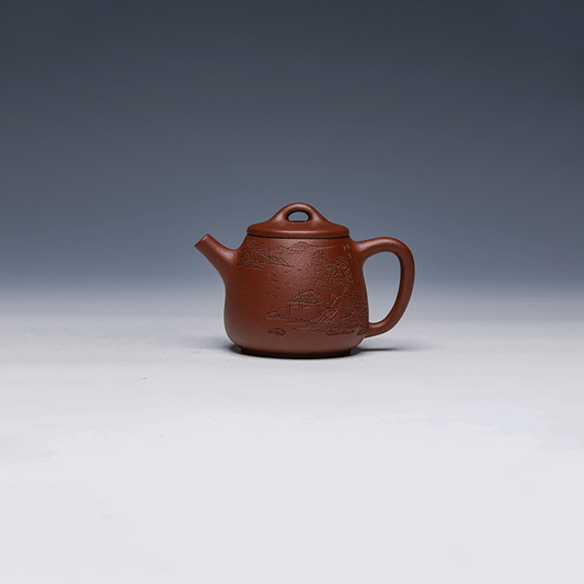 Yixing Teapot, Zisha Clay, 100ml - Landscape Design