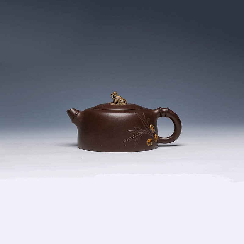 Yixing Teapot, Zisha Clay, 260ml - Classic Low Profile Design