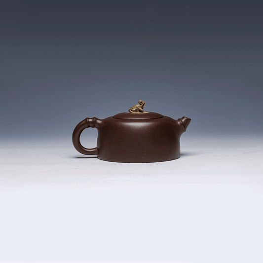 Yixing Teapot, Zisha Clay, 260ml - Classic Low Profile Design