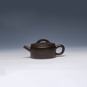 Yixing Teapot, Zisha Clay, 130ml - Unique Flat Design