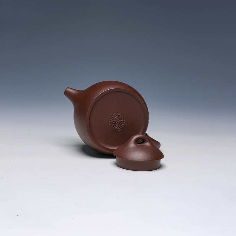Qin Quan Yixing Teapot with Landscape Carving, Zisha Clay, 160ml