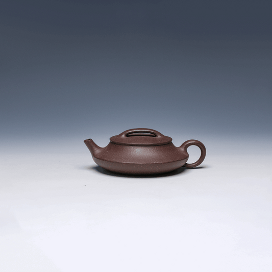 Sang Bian Yixing Teapot, Qing Hui Clay, 175ml - Flat Rounded Form