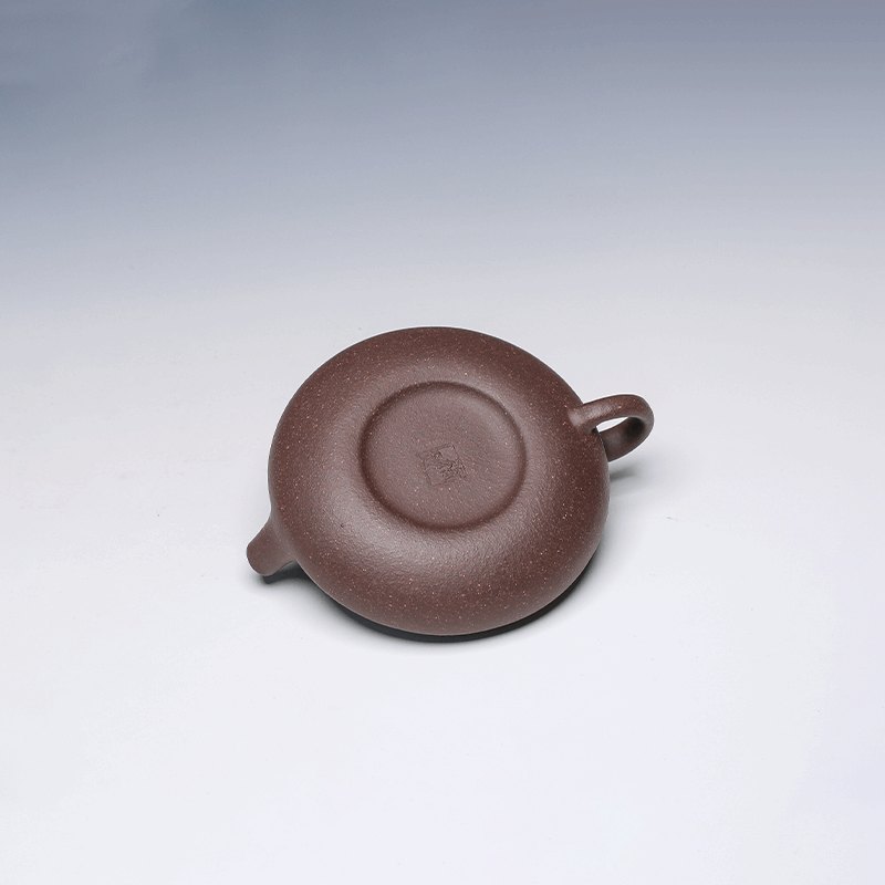 Sang Bian Yixing Teapot, Qing Hui Clay, 175ml - Flat Rounded Form
