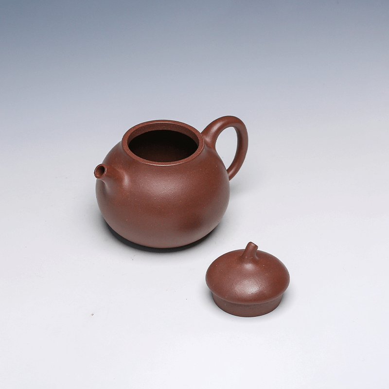 Qie Duan Yixing Teapot, Zi Ni Clay, 175ml - Classic Rounded Form