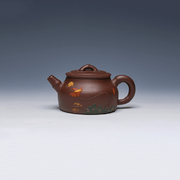 Lotus Pond Yixing Teapot, Hand-Decorated, Lao Zi Ni Clay, 275ml