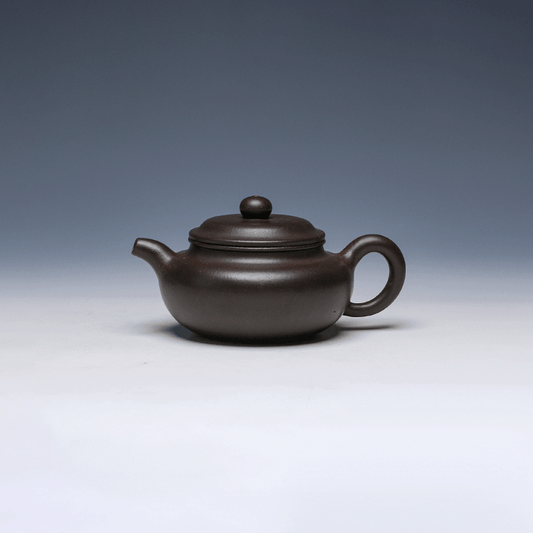 Fang Gu Yixing Teapot, Hei Jin Sha Clay, 230ml - Classic Rounded Form
