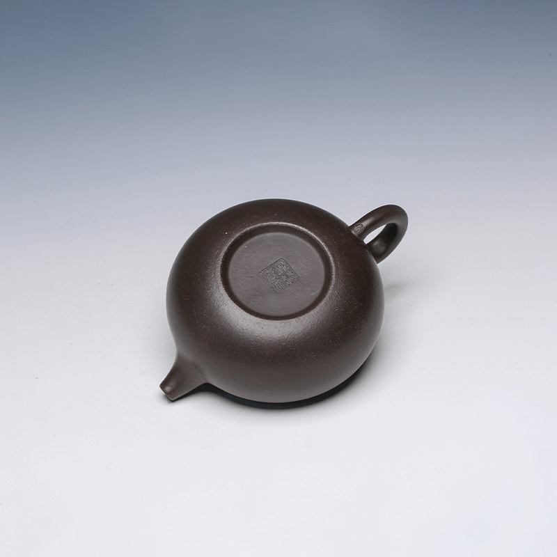 Fang Gu Yixing Teapot, Hei Jin Sha Clay, 230ml - Classic Rounded Form
