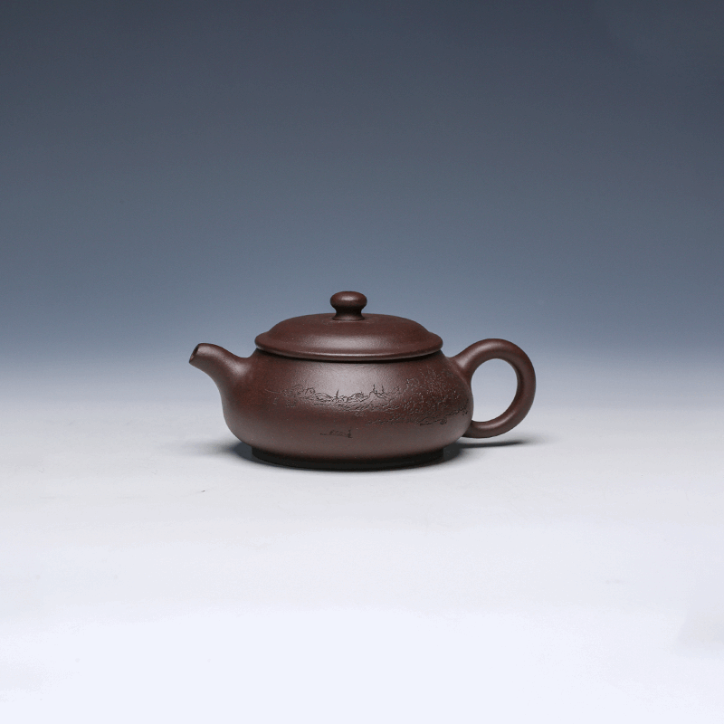 Fang Gu Yixing Teapot, Lao Zi Ni Clay, 175ml - Classic Rounded Form