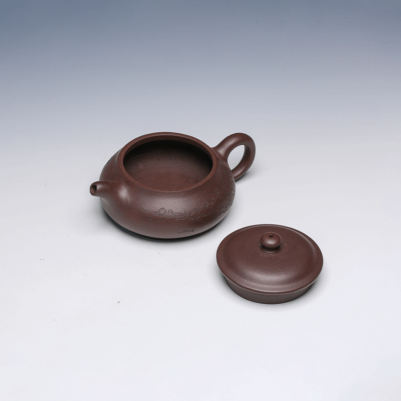 Fang Gu Yixing Teapot, Lao Zi Ni Clay, 175ml - Classic Rounded Form