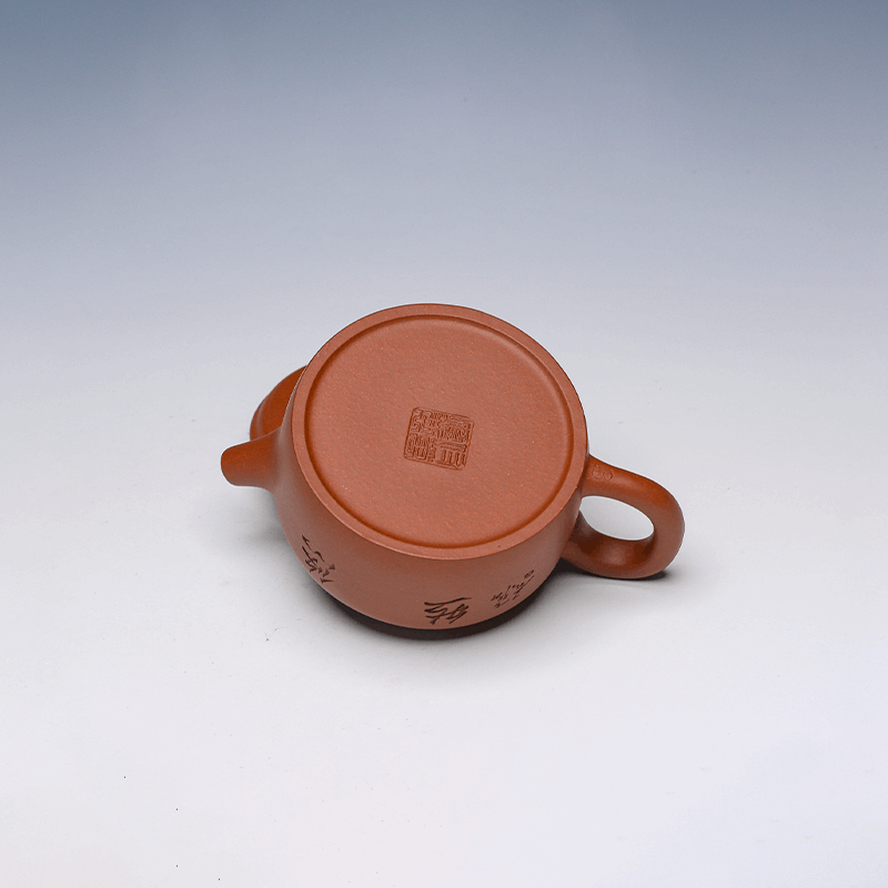 De Zhong Yixing Teapot, Di Cao Qing Clay, 150ml - Classic Cylindrical Form